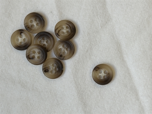 Skjorteknap - 11 mm - mørk